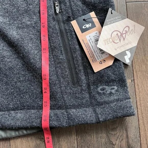 Outdoor Research Vashon Wool Fleece Jacket Size XL Charcoal Full Zip Hiking NWT - Picture 9 of 9